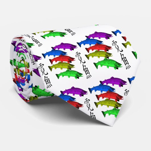 Stropdas regenboogforel (Opgerold)