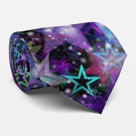 stropdas regenboogsterren (Opgerold)