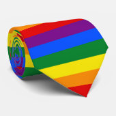 Stropdas regenboogstrips (Opgerold)