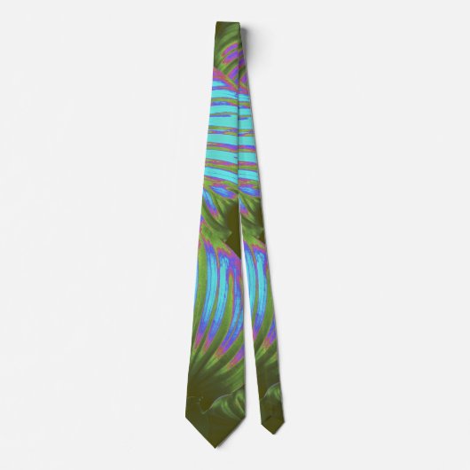 Stropdas regenboogtropische bladeren (Voorkant)
