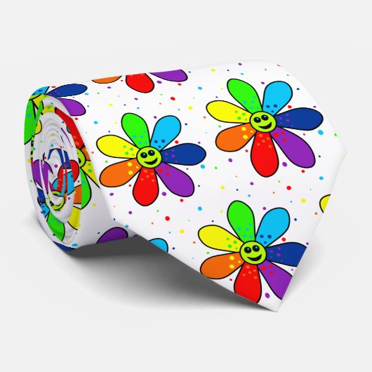 Stropdas regenboogventilator (Opgerold)