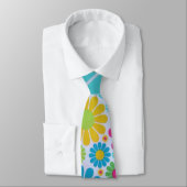 Stropdas Retro Funky Flowers aanpassen (Gebonden)