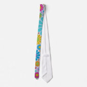 Stropdas Retro Funky Flowers aanpassen (Achterkant)