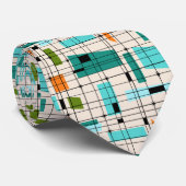 Stropdas Retroraster en Starbursts (Opgerold)