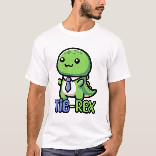 Stropdas Rex! Schattige Stropdas met dinosauruspun T-shirt (Voorkant)