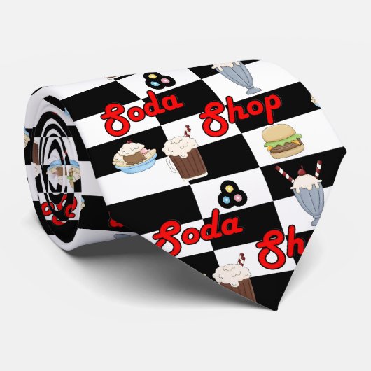 Stropdas Rock 'n' Roll Retro Soda Shop (Opgerold)