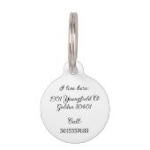 Stropdas rode boog huisdierpenning (Achterkant)