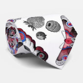 Stropdas Rode en blauwe tattoo (Opgerold)