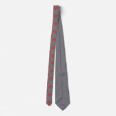 Stropdas rode en grijze Gingham (Achterkant)