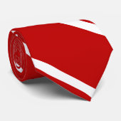 Stropdas Rode en Witte Aangepaste Universiteit Str (Opgerold)