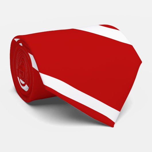 Stropdas Rode en Witte Aangepaste Universiteit Str (Opgerold)