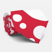 Stropdas rode en witte stip (Opgerold)