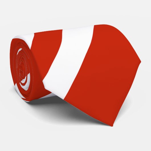 Stropdas/rode en witte strepen stropdas (Opgerold)