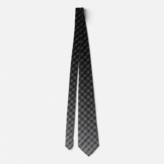 Stropdas rode en zwarte ingecheckte patroongradiën (Achterkant)