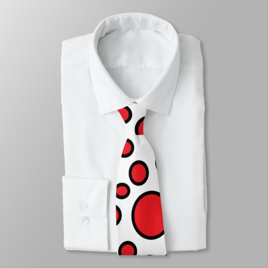 Stropdas rode en zwarte poka Dots (Gebonden)
