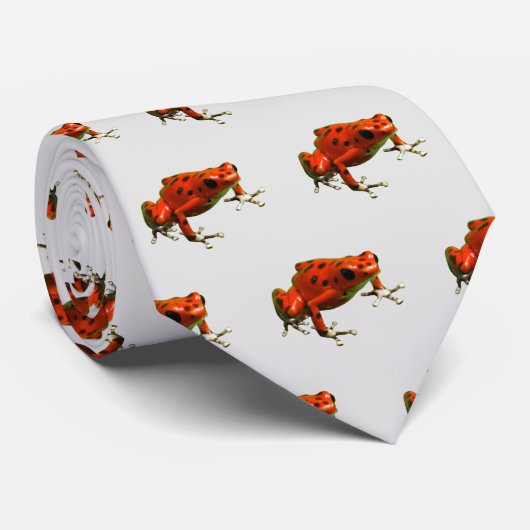 Stropdas rode gif dart kikker (Opgerold)