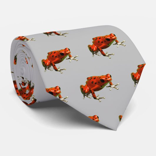 Stropdas rode gif dart kikker (Opgerold)