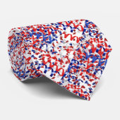 STROPDAS RODE WITTE BLAUWE CELEBRATIE (Opgerold)