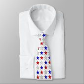 Stropdas rode, witte en blauwe patriottische sterr (Gebonden)