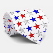 Stropdas rode, witte en blauwe patriottische sterr (Opgerold)
