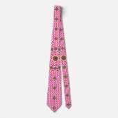Stropdas roze en groen Mandala Pattern (Voorkant)