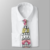 Stropdas Roze en Witte Mandala (Gebonden)