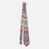 Stropdas Roze en Witte Mandala (Achterkant)