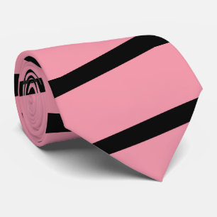 Stropdas, roze en zwarte streep stropdas