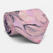 Stropdas roze marmer (Opgerold)