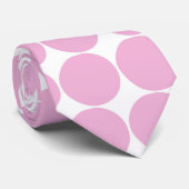 Stropdas Roze poladot (Opgerold)