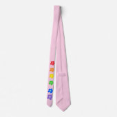 Stropdas roze regenboog Floral Gay Pride design (Achterkant)