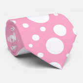 Stropdas Roze spots (Opgerold)