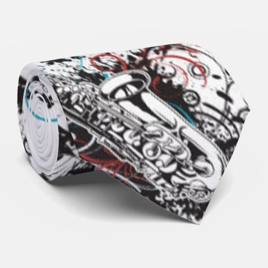 Stropdas Saxophone Music Mannen (Opgerold)