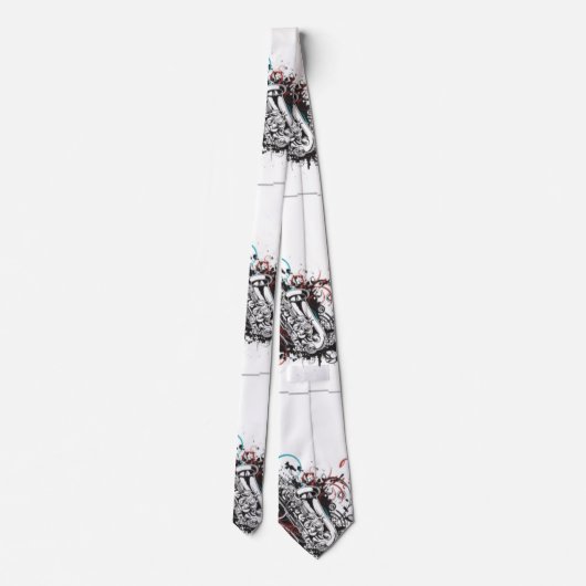 Stropdas Saxophone Music Mannen (Achterkant)