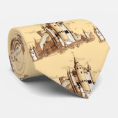 Stropdas - Sepia Castle (Opgerold)