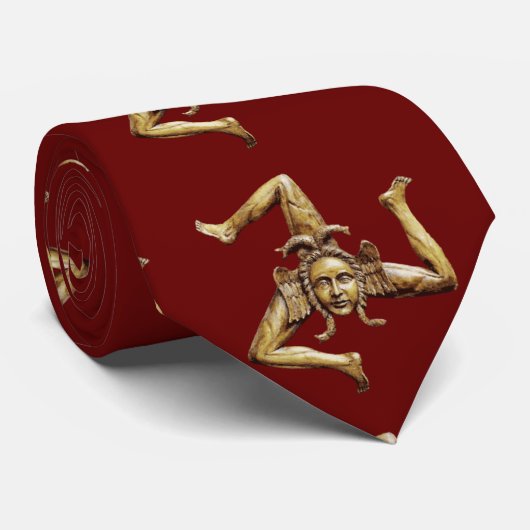 Stropdas Sicilië Trinacria (Opgerold)