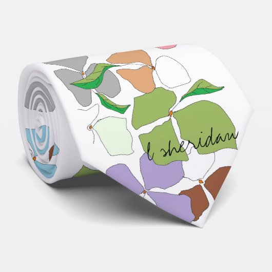 Stropdas Skinny Flowers (Opgerold)