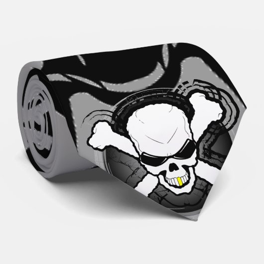 STROPDAS SKULL-N-SHADES (Opgerold)