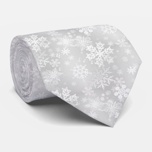 Stropdas Snowflake Pattern (Opgerold)