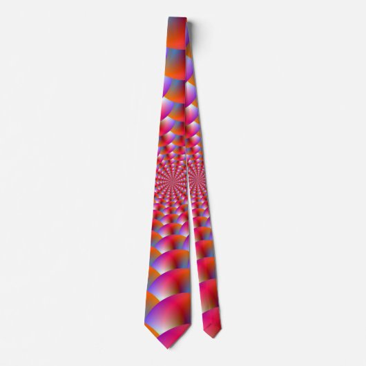 Stropdas Spiral van bollen in Roze en Violet (Voorkant)