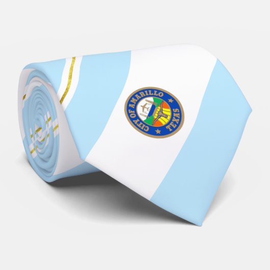 Stropdas stadsvlag Amarillo (Texas) (Opgerold)