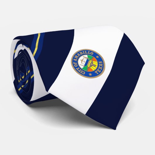 Stropdas stadsvlag Amarillo (Texas) (Opgerold)