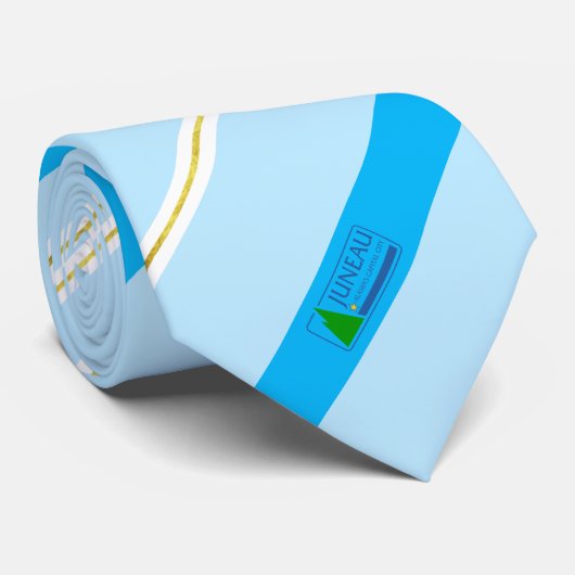 Stropdas stadsvlag Juneau (Alaska) (Opgerold)