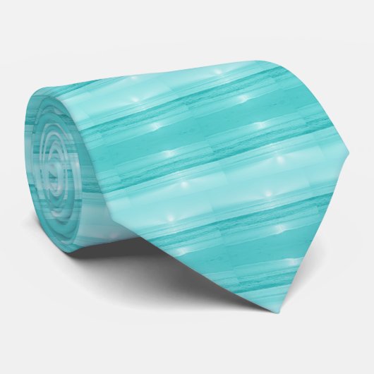 Stropdas Sunrise - Aqua (Opgerold)