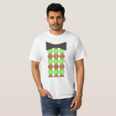 Stropdas T-Shirt met kerstboomrand (Voorkant volledig)