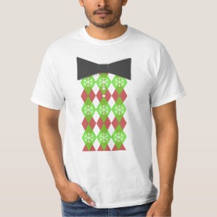Stropdas T-Shirt met kerstboomrand