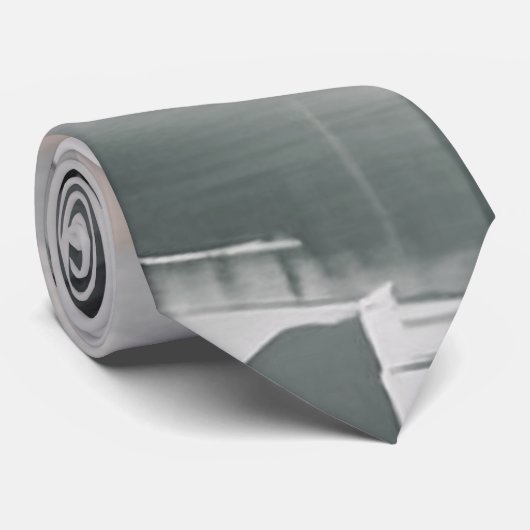 Stropdas T-SHIRT Mountain Lake Scene afbeelding (Opgerold)