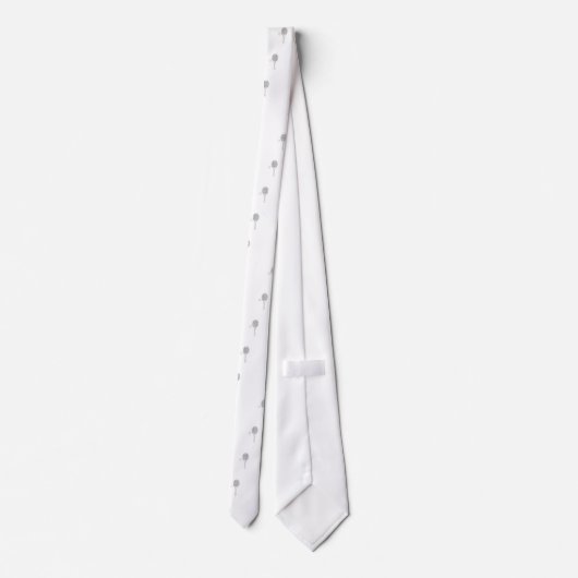 Stropdas Tennis Racket en Ball Outline (Achterkant)