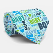 Stropdas ter bekendmaking van de geboorte - Jongen (Opgerold)