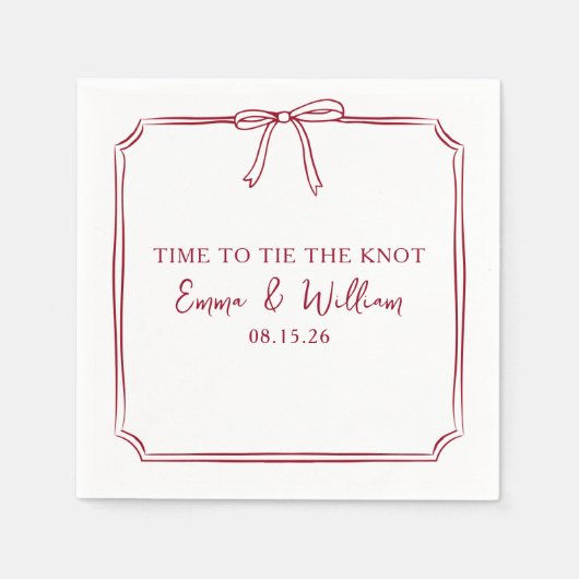 "Stropdas The Knot" Bow Bourgogne Maroon Custom We Servet (Voorkant)